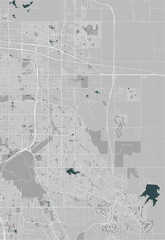 map of the city of Aurora, Colorado, USA