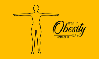 Vector illustration of World Obesity Day celebration on October 11th