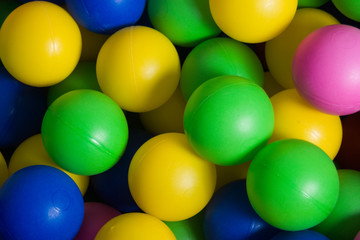 colored bright photo balls for text