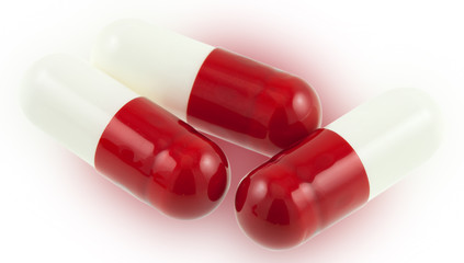 pills isolated on white background