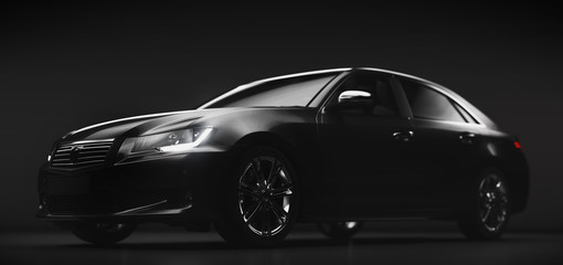 New car, sedan type in modern style. 3D illustration © Photocreo Bednarek