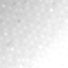 Abstract squares background. White gray pixel mesh. Mosaic geometric pattern.