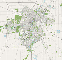 map of the city of Winnipeg, Canada