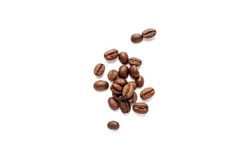 Naklejka premium Coffee beans. Isolated on a white background.