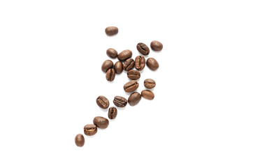 Coffee beans. Isolated on a white background.