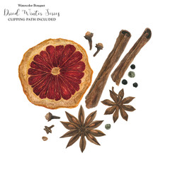 New Year bouquet for winter spiced wine
