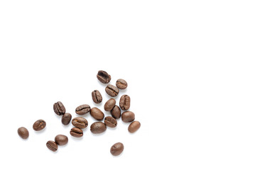 Naklejka premium Coffee beans. Isolated on a white background.