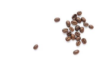 Coffee beans. Isolated on a white background.
