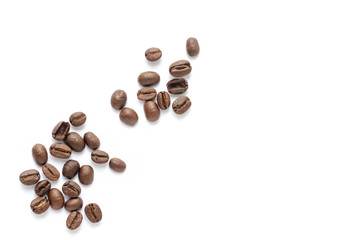 Coffee beans. Isolated on a white background.
