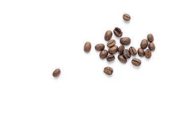 Coffee beans. Isolated on a white background.
