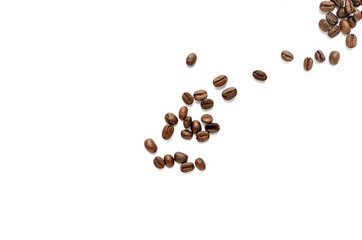 Coffee beans. Isolated on a white background.