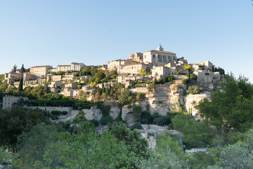 Fototapeta na wymiar Gordes hill ancient village in Provence France