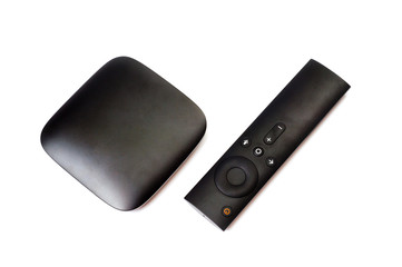 TV set-top box for viewing video content with a USB port, Wi-Fi and a remote control