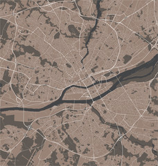 map of the city of Nantes, France