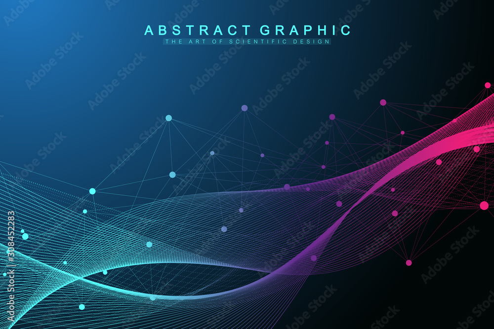 Poster nano technologies abstract background. cyber technology concept. artificial intelligence, virtual re