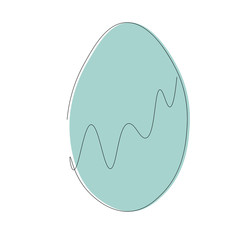 Easter egg on white background vector illustration
