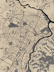 Obraz premium map of the city of Torino, Turin, Italy
