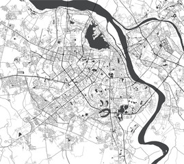 Obraz premium map of the city of Hanoi, Vietnam