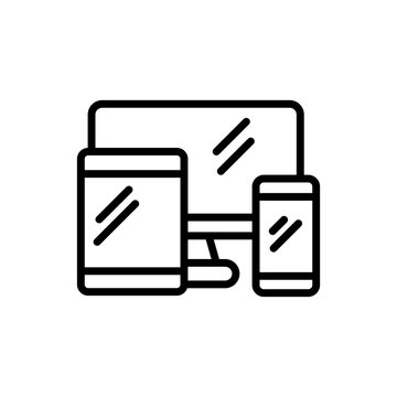 Simple Responsive Design Line Icon.