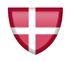 Scudetto con bandiera Danimarca