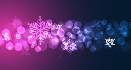 Fototapeta na wymiar Cartolina di Natale con cornice illuminata