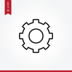Settings vector icon, simple sign for web site and mobile app.