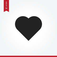 Heart vector icon, simple sign for web site and mobile app.