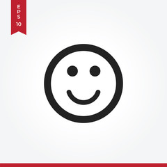 Smile vector icon, simple sign for web site and mobile app.