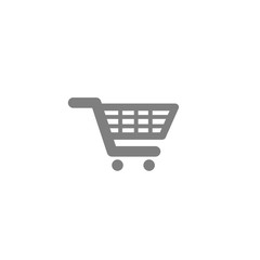 Shopping cart sign icon on white background