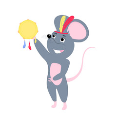 Cartoon mouse. Funny rat. Mice. Symbol of Chinese New Year 2020.
