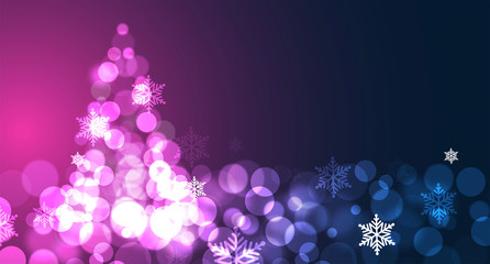 Albero di Natale con cornice illuminata © xyz+