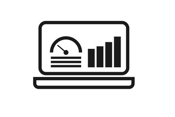 Computer dashboard or admin panel icon vector