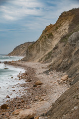 Cliffs on the edge of the coast in Block Island Rhode Island