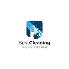 cleaning logo and maid icon vector illustration design template
