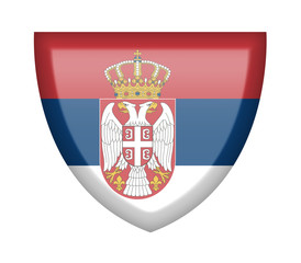 Scudetto con bandiera Serbia