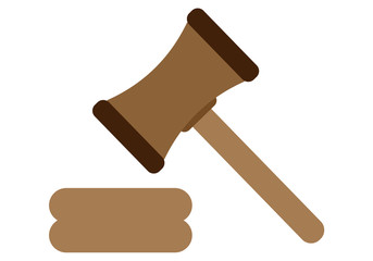 Martillo de madera sobre la justicia.