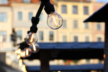 christmas lights in the city