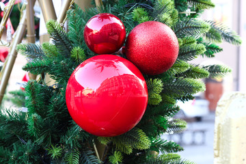 christmas ball on tree