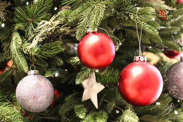 christmas decoration on tree