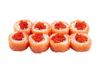 sushi rolls isolated on white background