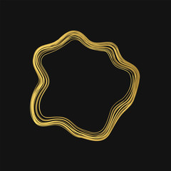Golden abstract shape