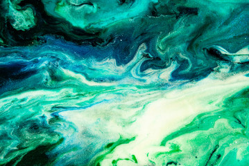 Original epoxy resin abstract art close up