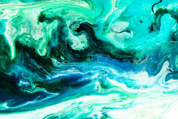 Original epoxy resin abstract art close up