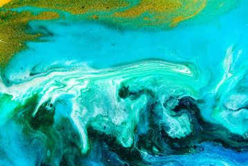 Original epoxy resin abstract art close up