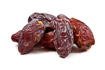 Fresh dates isolated on white background