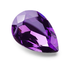 Precious stone for jewellery on white background