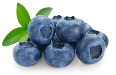 Fresh blueberry on white background
