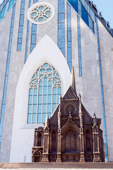 Universität Neues Augusteum  und Universitätskirche St. Pauli in Leipzig, Sachsen, Deutschland