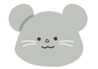 年賀状素材　ねずみ　イラスト