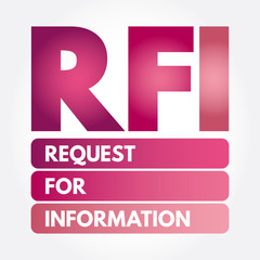 RFI - Request For Information acronym, business concept background